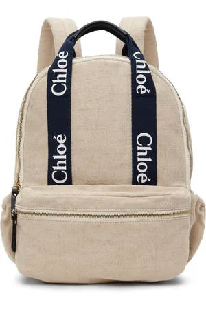 Chloé Enfant | Sac à dos beige et bleu marine à logos