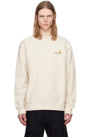 Carhartt Pull molletonné blanc cassé à logo Script