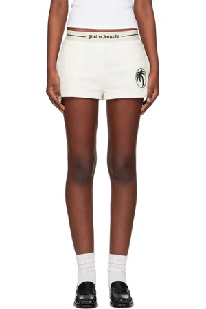 Palm Angels Short de survêtement blanc cassé à image d