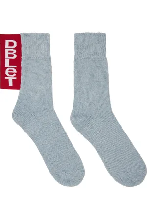 DOUBLET Chaussettes bleues en fil de denim recyclé