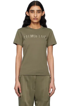 Helmut Lang T-shirt ajusté kaki à logo