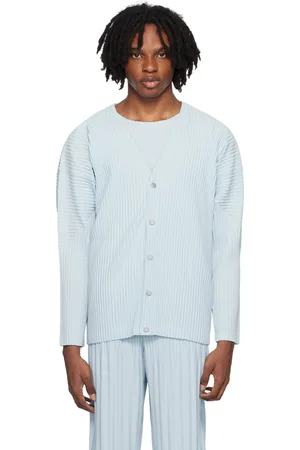 Issey Miyake Cardigan bleu - COLOR PLEATS