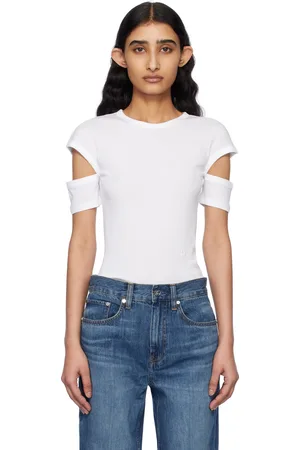 Helmut Lang T-shirt ajusté blanc à logo