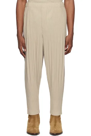 Issey Miyake Pantalon beige - COLOR PLEATS