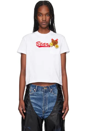 DOUBLET T-shirt blanc à appliqué d