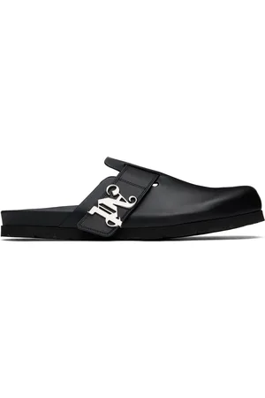 Palm Angels Mules noires en cuir