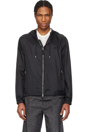 Courrèges Coupe-vent noir à capuche