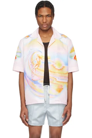 Casablanca Chemise multicolore en faille à imprimé