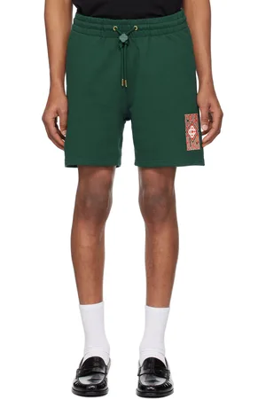 Casablanca Short de survêtement vert à logo gothique