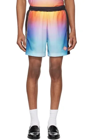 Casablanca Short de football multicolore à motif dégradé