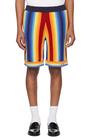 Casablanca Short multicolore en tissu éponge à rayures dégradées
