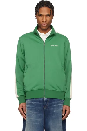Palm Angels Blouson de survêtement vert à logo brodé