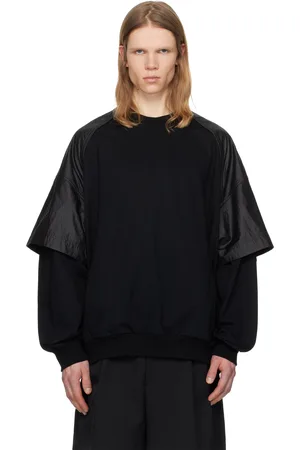 JUUN.J Pull molletonné étagé noir en nylon