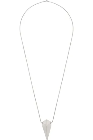 Rick Owens Collier argenté à pendentif pyramidal - Hollywood