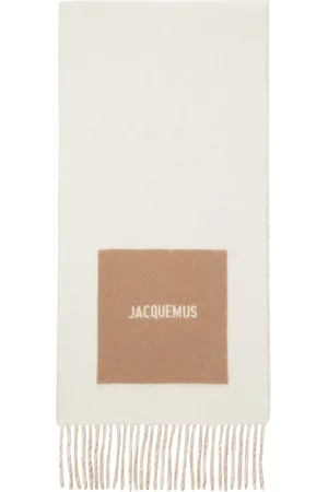 Jacquemus Écharpe beige à logos rond carré - La casa