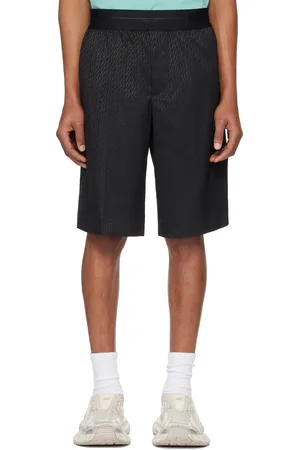 Helmut Lang Short Car noir à motif en jacquard