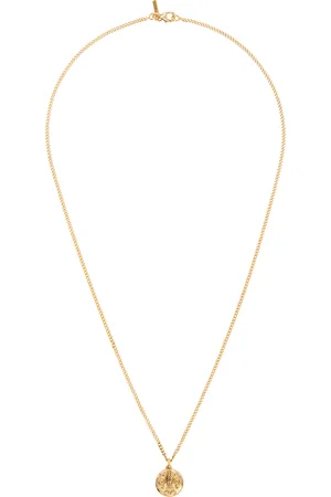 EMANUELE BICOCCHI Collier doré à pendentif de pièce de monnaie à fleur de lis