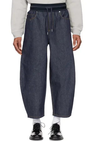 Helmut Lang Jean à enfiler indigo à coupe cocon