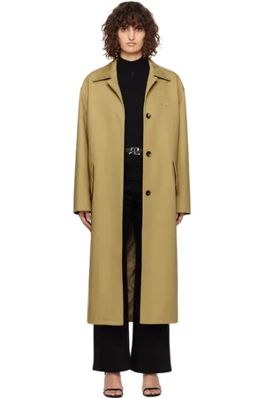 Courrèges Manteau beige à coupe cocon