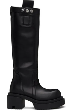 Rick Owens Bottes hautes à enfiler noires à semelle Bogun - Hollywood