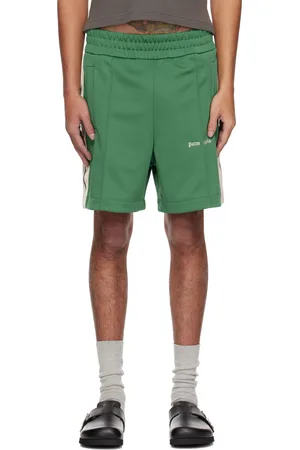 Palm Angels Short de survêtement vert à logo brodé