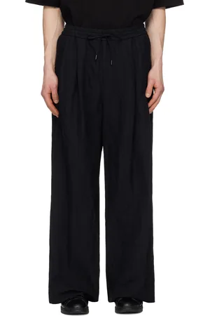 JUUN.J Pantalon noir en coton mélangé
