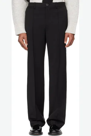 Helmut Lang Pantalon décontracté noir en laine