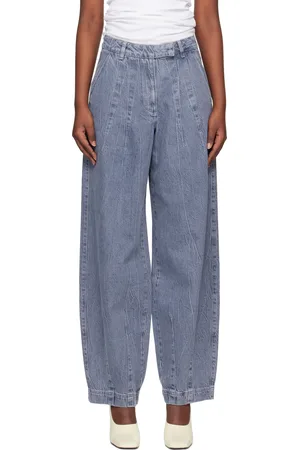 REMAIN Birger Christensen Jean bleu à coupe cocon