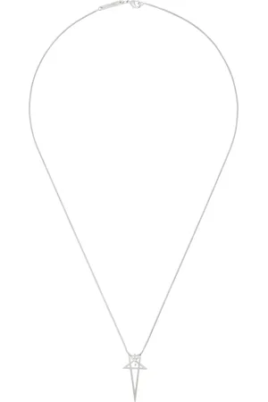 Rick Owens Collier argenté à breloque de pentagramme - Hollywood
