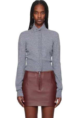 REMAIN Birger Christensen Cardigan ajusté gris