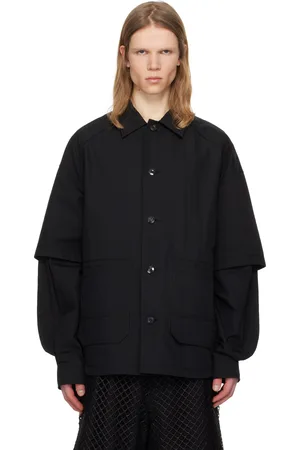 JUUN.J Chemise de travail noire à manche étagées