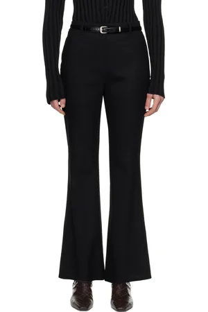 LE 17 SEPTEMBRE Pantalon évasé noir à ceinture western