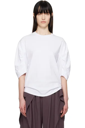 DRIES VAN NOTEN T-shirt blanc à plis