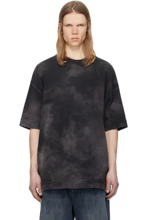 JUUN.J T-shirt surdimensionné noir à effet délavé