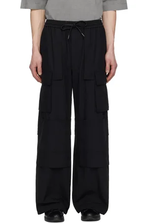 JUUN.J Pantalon cargo de travail ample noir en coton