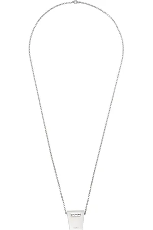 Rick Owens Collier argenté à pendentif graphique - Hollywood
