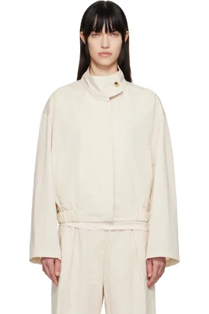LE 17 SEPTEMBRE Blouson blanc cassé à col cheminée