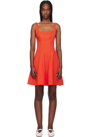 Staud Robe courte Wells orange