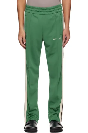 Palm Angels Pantalon de survêtement vert à logo brodé