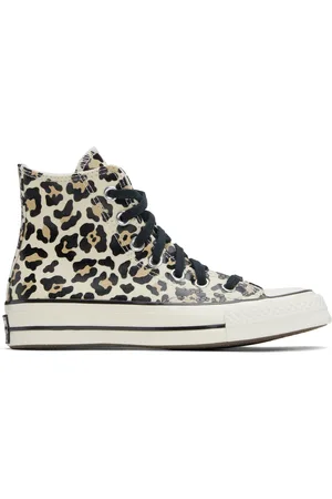 Converse Baskets Chuck 70 blanc cassé à motif léopard phosphorescent