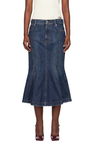 Sportmax Jupe midi Casa indigo en denim