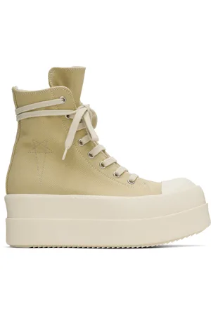 Rick Owens Baskets beiges à plateforme Bumper étagée - Hollywood