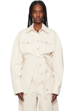 Sportmax Blouson Biblios blanc cassé en denim