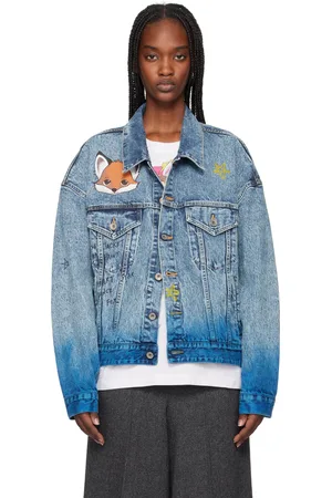 DOUBLET Blouson bleu en denim à image d
