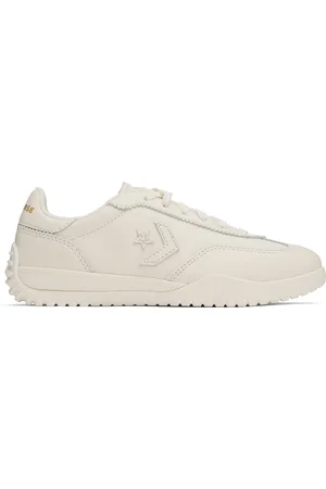 Converse Baskets basses Run Star Trainer blanc cassé à logos dorés