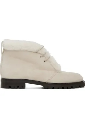 Manolo Blahnik Bottes Mircus blanc cassé