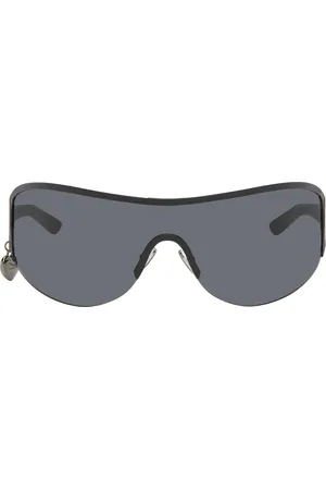 Acne Studios Lunettes de soleil noires en métal