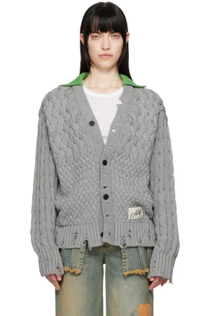 Andersson Bell Cardigan gris à col vert