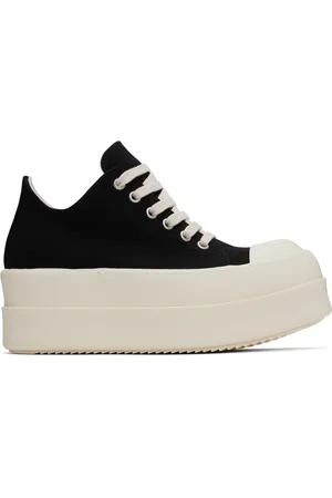 Rick Owens Baskets basses noires à plateforme Bumper étagée - Hollywood