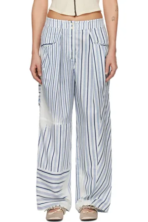 OPEN YY Pantalon de pyjama bleu à panneaux